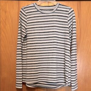 American Eagle Outfitters Soft And Sexy Plush Gray and White Striped Top Size M